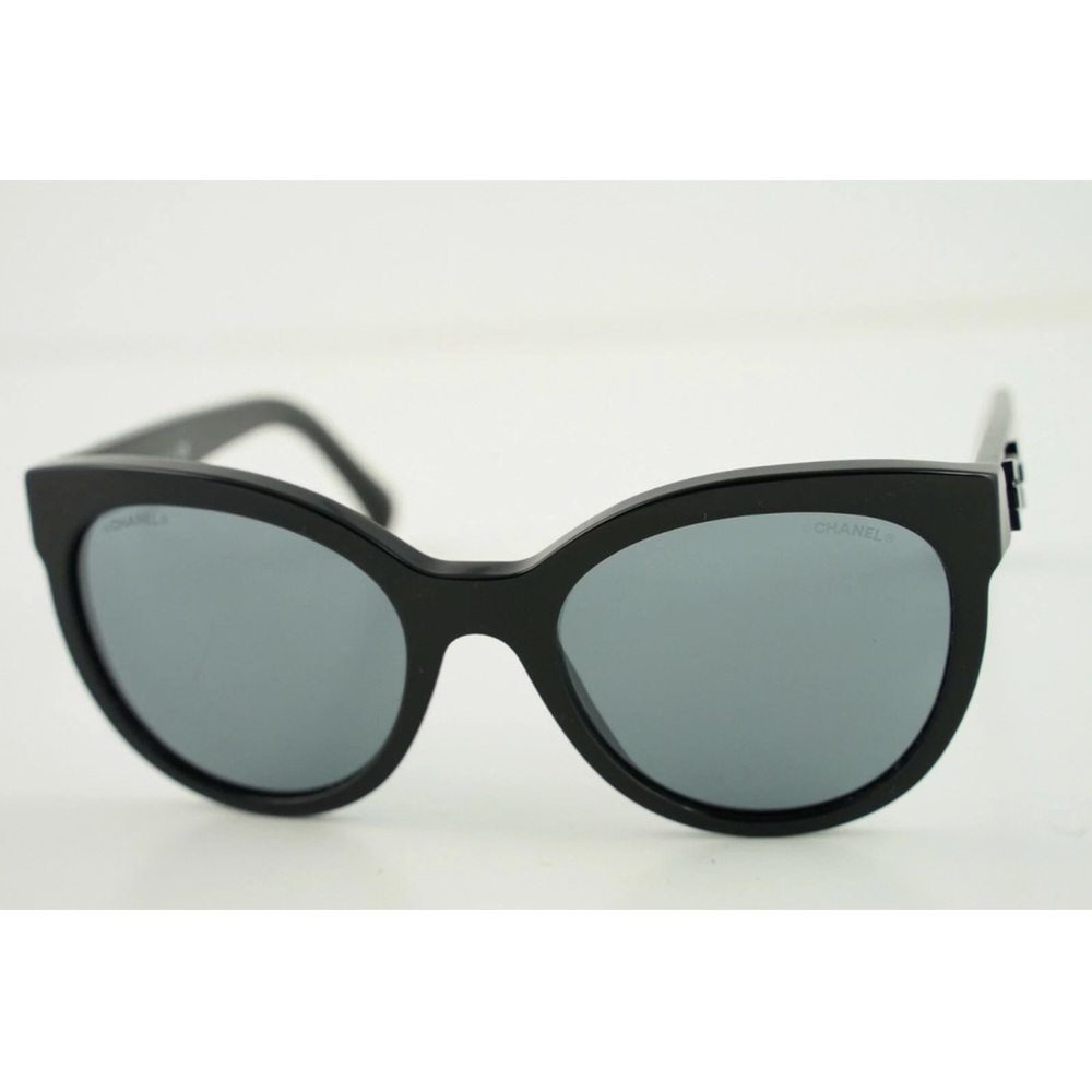 CHANEL women's sunglasses 5315 c.501/26 54-20 140 3N Black/Black round cat eye